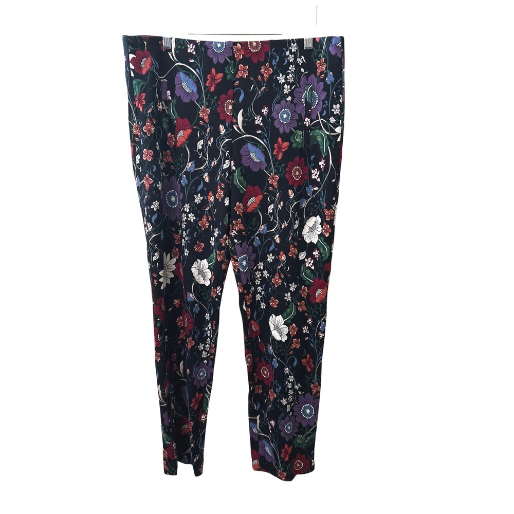 NWT Chico's So Slimming Juliet Slim Leg Pants Mystique Floral Size 2 / 12 NEW